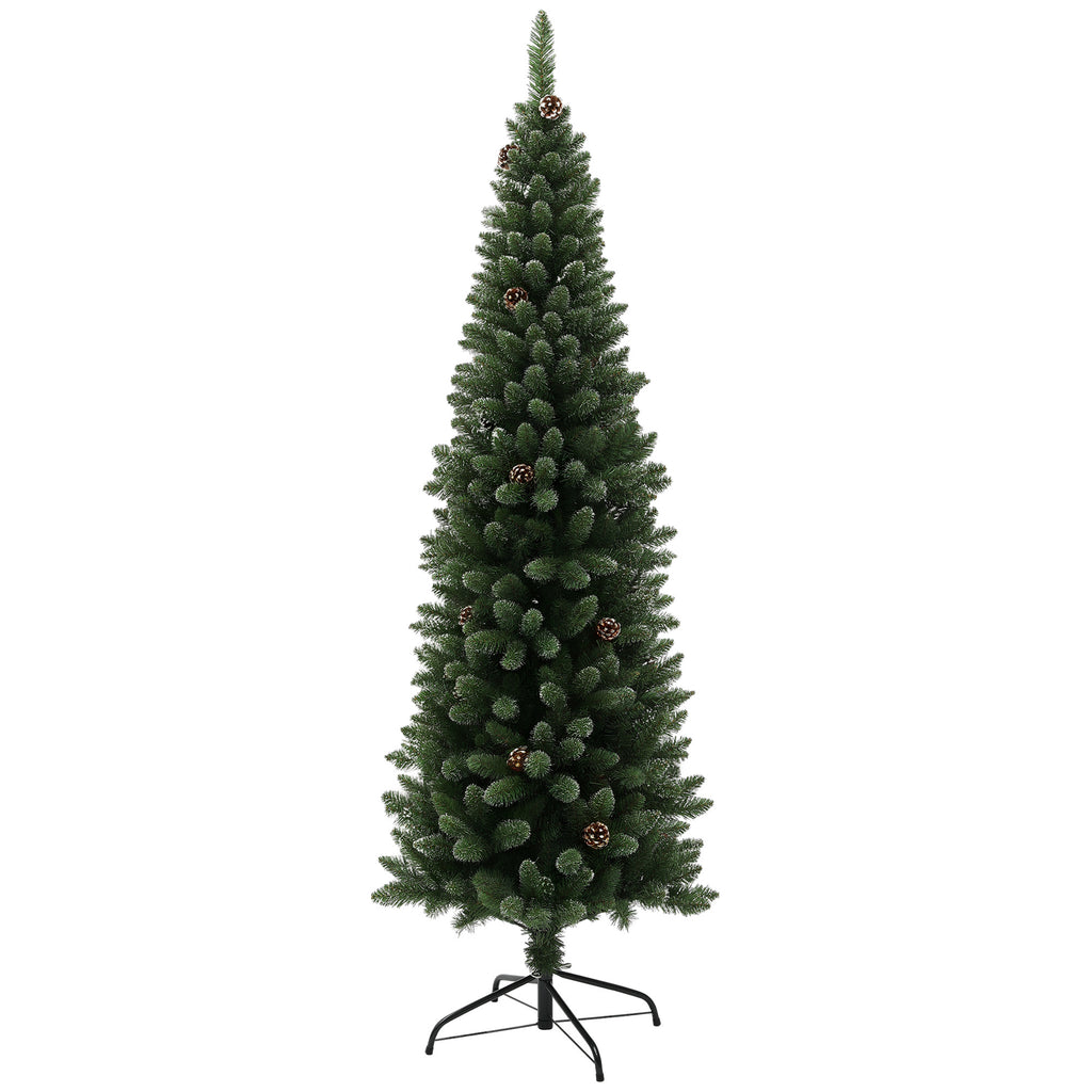 Árvore de Natal 180 cm Árvore de Natal Artificial com 618 Ramos e Suporte de Metal Árvore de Natal para Sala de Estar Interior Verde — foto 1