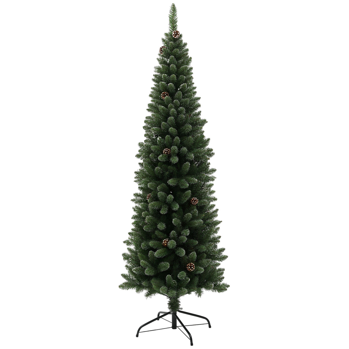 Árvore de Natal 180 cm Árvore de Natal Artificial com 618 Ramos e Suporte de Metal Árvore de Natal para Sala de Estar Interior Verde — foto 1