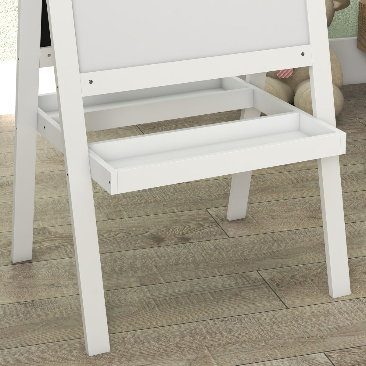 Cavalete quadro infantil 2 em 1 face quadro branco magnético e face quadro-negro a giz branco — imagem 6