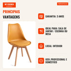 Cadeira Mona One — Mostarda — Infografia — vantagens