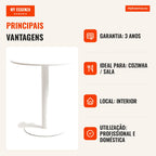 Mesa Sidne 70 cm — Branco — Infografia — vantagens