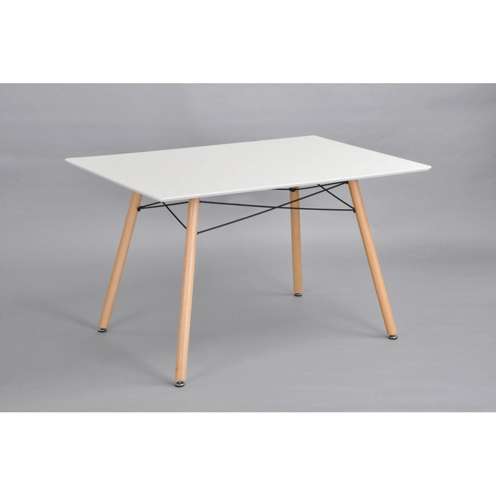 Mesa de cozinha e refeição branca 120x80cm — foto 2
