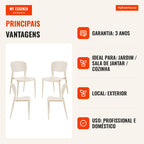 Pack 4 Cadeiras Lanwer — Beige — Infografia — vantagens