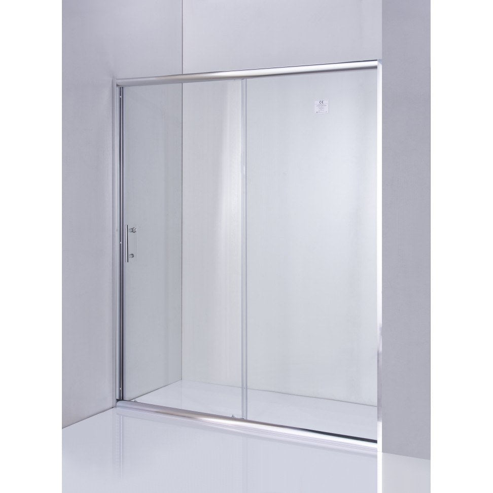 Frontal de duche em vidro transparente 160x185cm — foto 2