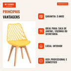 Cadeira Mani — Amarelo — Infografia — vantagens