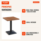 Mesa Tunka Black 60 cm — Madeira escura — Infografia — vantagens