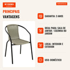 Cadeira Nargo — Caqui — Infografia — vantagens
