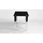 Mesa de jantar em vidro preta 160 x 90 cm — foto 2