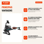 Remo doméstico: 16 níveis resistência, Bluetooth, APP compatível. — infografia 2