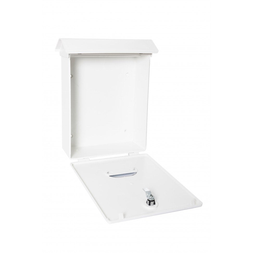 Caixa de correio exterior individual em PVC, branco, tamanho A4 — foto 2