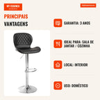 Banqueta Lohan — Preto — Infografia — vantagens
