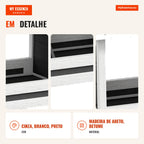 Ninho para Galinhas com 3 Compartimentos com Base Elevada e Telhado em Madeira e Betume 95x37x34 cm Cinza — infografia 2