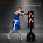 Saco de Boxe de Pé 165cm Sacos de Chão com Suporte para Preencher de Água ou Areia para Adultos e Crianças Preto — foto 5