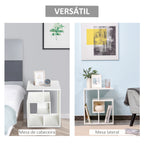 Mesa de Centro Mesa-de-Cabeceira Mesa de Café, Chá Mesas de Apoio para Sala Quarto Estante para Arrumação 45x40x55cm Branco — foto 6