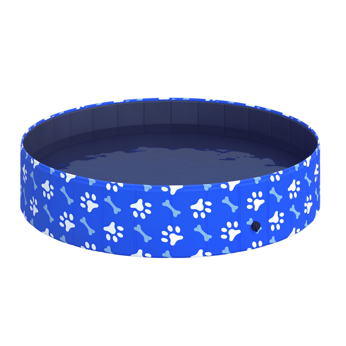 Piscina dobrável para cães diâmetro Ø140 cm Banheira portátil para animais de estimação em PVC com fundo antiderrapante para interior e exterior azul — foto 1