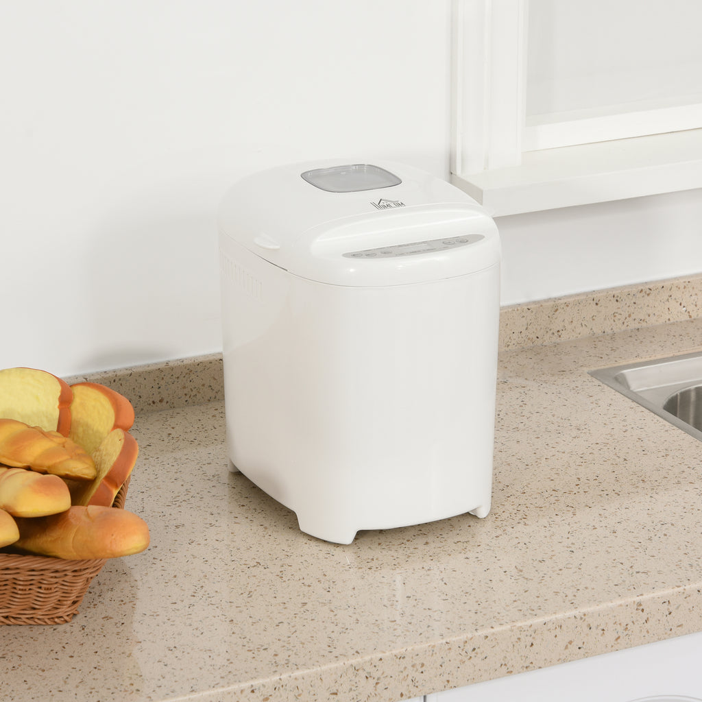Máquina de Pão Automática com 11 Programas para Pães e Doces com Tela de LCD Temporizador programável de 13 horas em Aço Inoxidável 29,6x23,3x29,2 cm Branco — foto 2