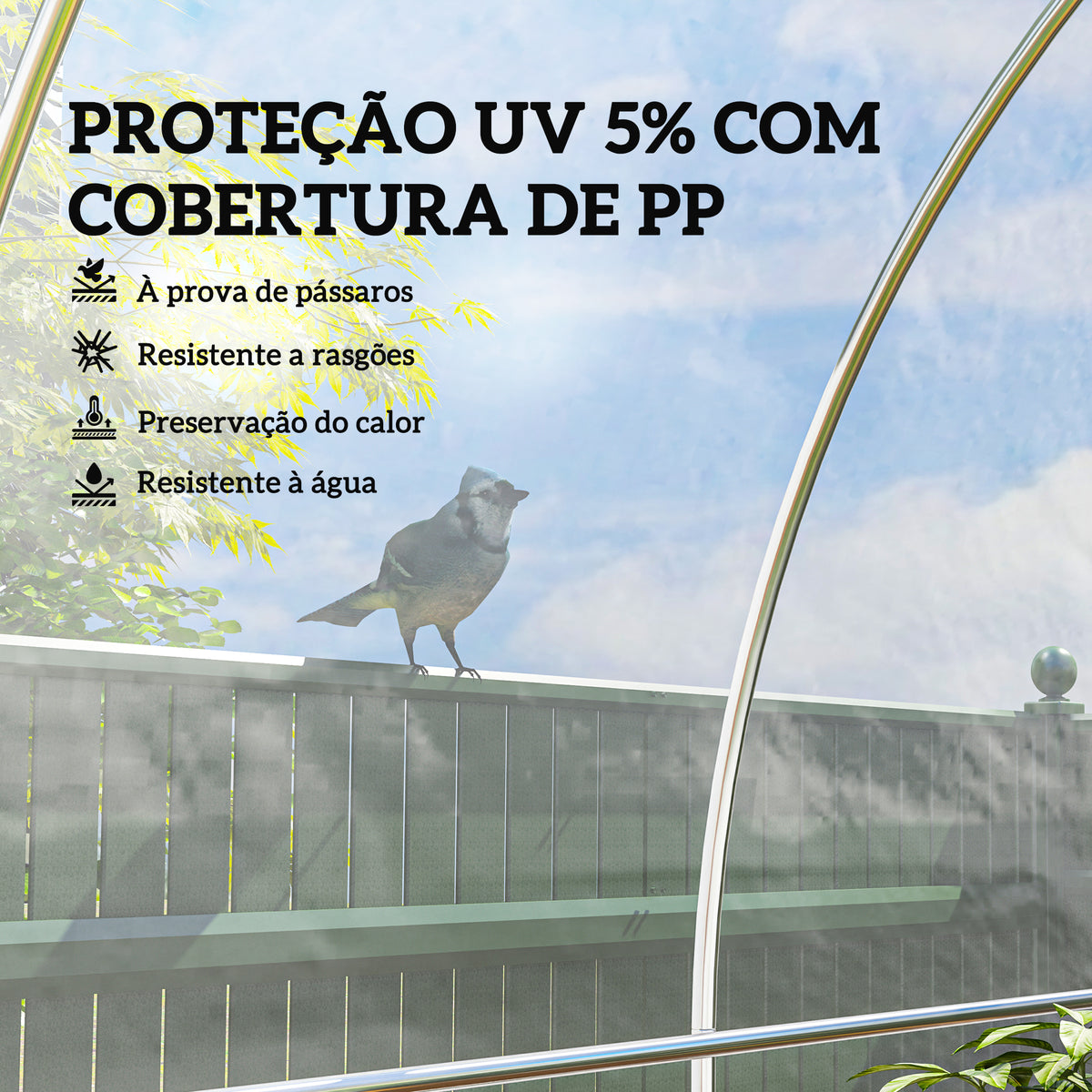 Cobertura Transparente para Estufa 6x10 m Cobertura de Substituição de Polipropileno Resistente à Água para Horta Plantas Agricultura Jardim — foto 4