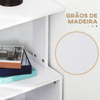 Secretária para Computador Mesa de Canto Rotação 360° Multiformes para Casa, Escola e Escritório 5 Prateleiras Estante Branca — foto 6