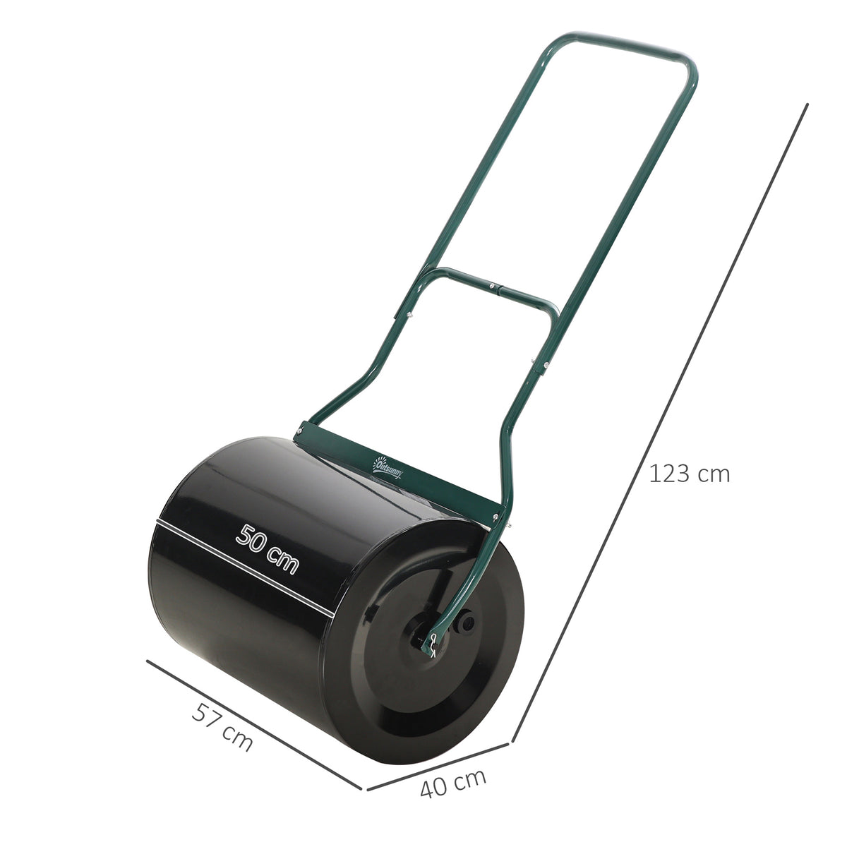 Rolo de grama para jardim Rolo de gramado com capacidade de 60L Recarregável com areia ou água Diâmetro de 50cm — foto 3
