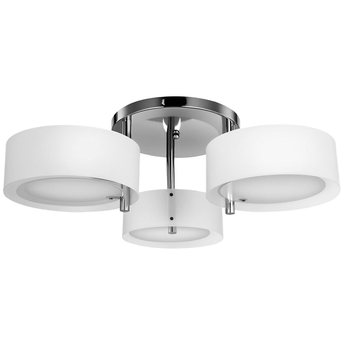 Candeeiro de Teto Moderno Candeeiro Suspenso com Ecrã em Acrílico e Suporte para Lâmpada E27 Candeeiro para Sala de Estar Dormitório Sala de Jantar Ø64x20 cm Branco — foto 1