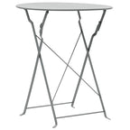 3 pcs conjunto bistrô aço cinzento — foto 2