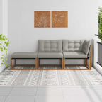 3 unid. Conjunto de Sofás para Exterior — foto 1