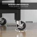 Carrinho de Cozinha com Rodas Carrinho de Serviço Multiuso com 3 Gavetas 2 Prateleiras Abertas e Bandeja para Sala de Jantar Sala de Estar 67x37x85,5 cm Preto — foto 7