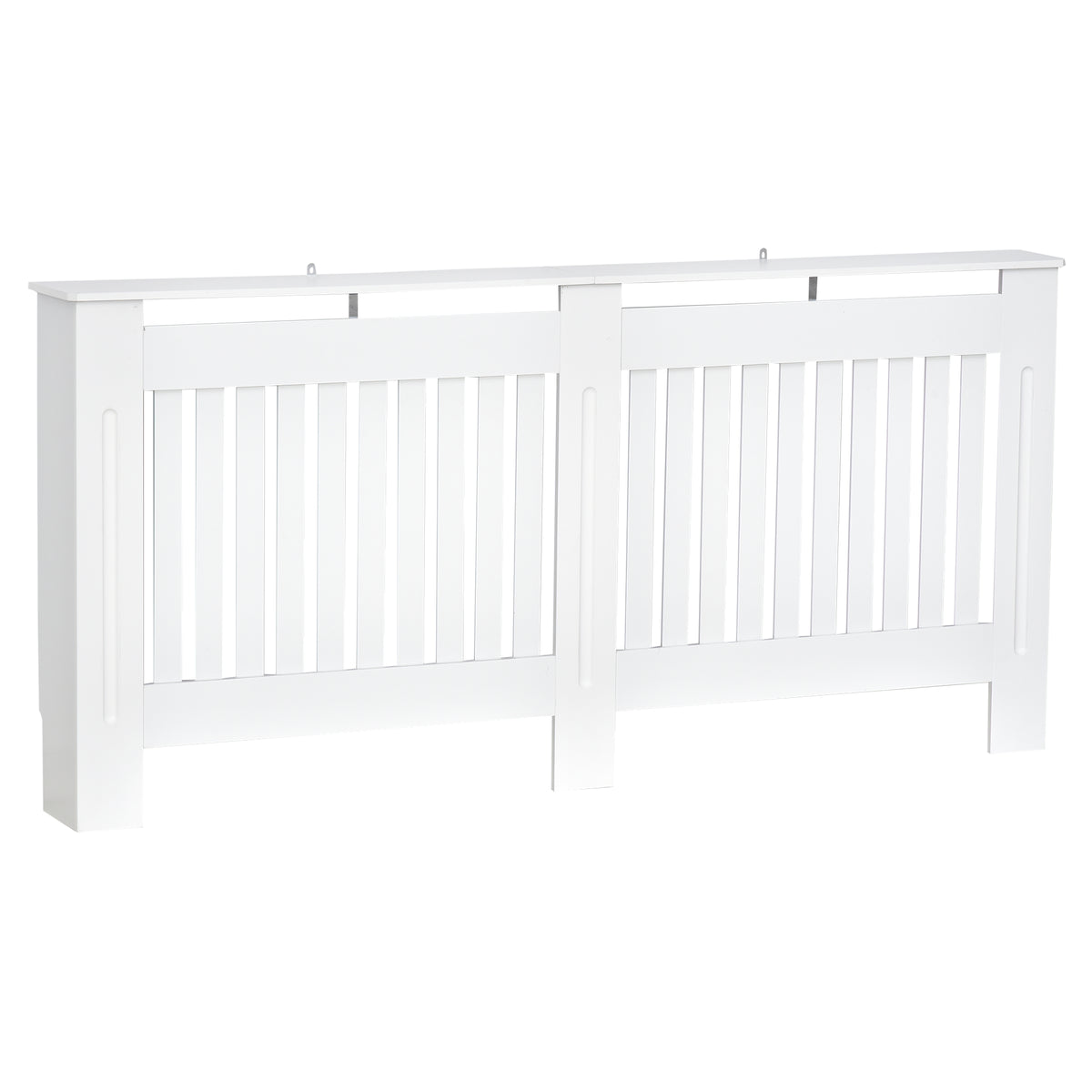 Cobertura Radiador com Desenho Moderno de MDF com Prateleira Superior para Sala de Estar Dormitório Escritório 172x19x81 cm Branco — foto 1