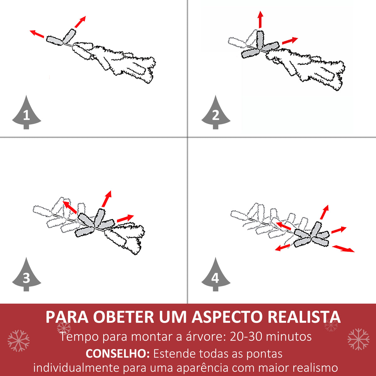 Árvore de Natal Artificial 120 cm Árvore de Natal com Fibra Óptica e Suporte Metálico Decoração de Natal Ø60x120 cm Verde — foto 7