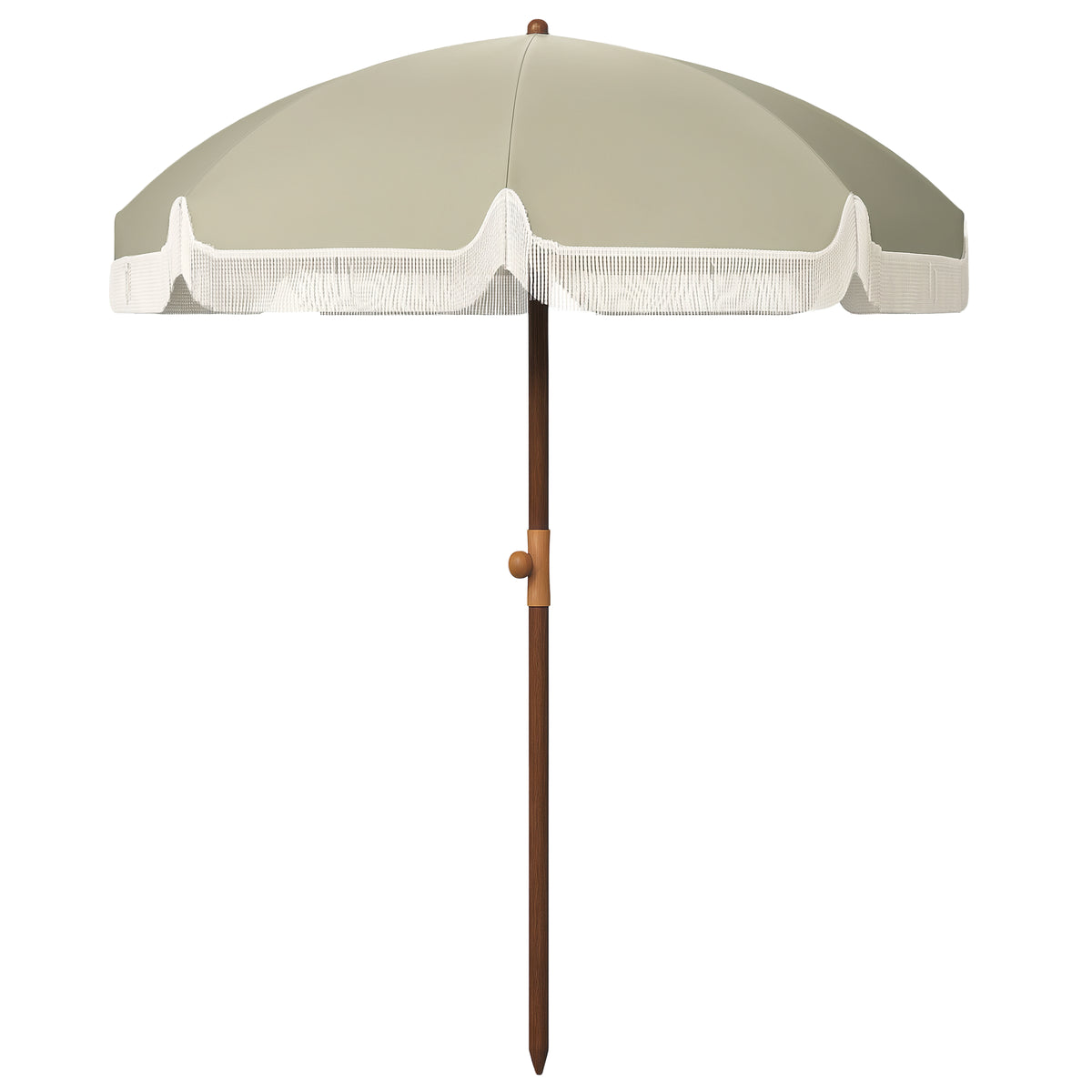 Chapéu de Sol de Praia Ø190x210 cm Chapéu de Sol para Terraço com 8 Varas Abertura Manual Anti-UV Impermeável e Bolsa de Transporte para Jardim Piscina Verde — foto 1