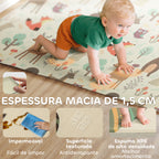 Tapete de Atividades para Bebé Acolchoado Dobrável e Reversível 196x176x1,5 cm Tapete de Brincar para Bebé XPE Dupla Face Impermeável Multicolor - Modelo 1 — foto 6