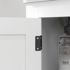 Móvel para Lavatório Pousar Móvel para Lavatório Moderno com Prateleira Ajustável e Portas Magnéticas 60x30x60 cm Branco — foto 8