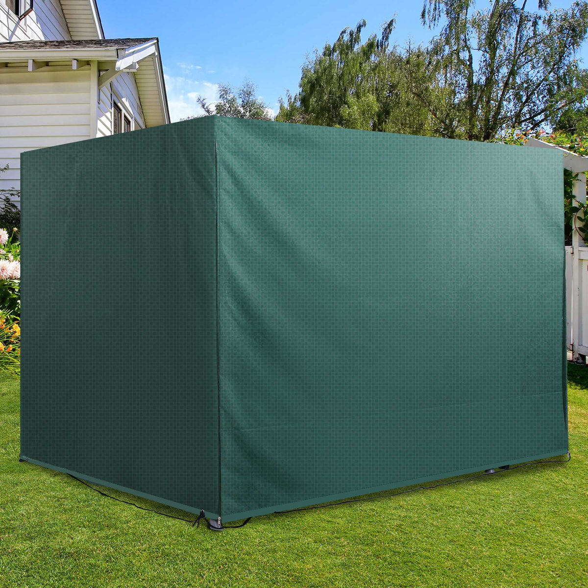 Capa de Proteção para Baloiço de Jardim, Capa Impermeável com Fecho, 215x155x150 cm, Verde — foto 2