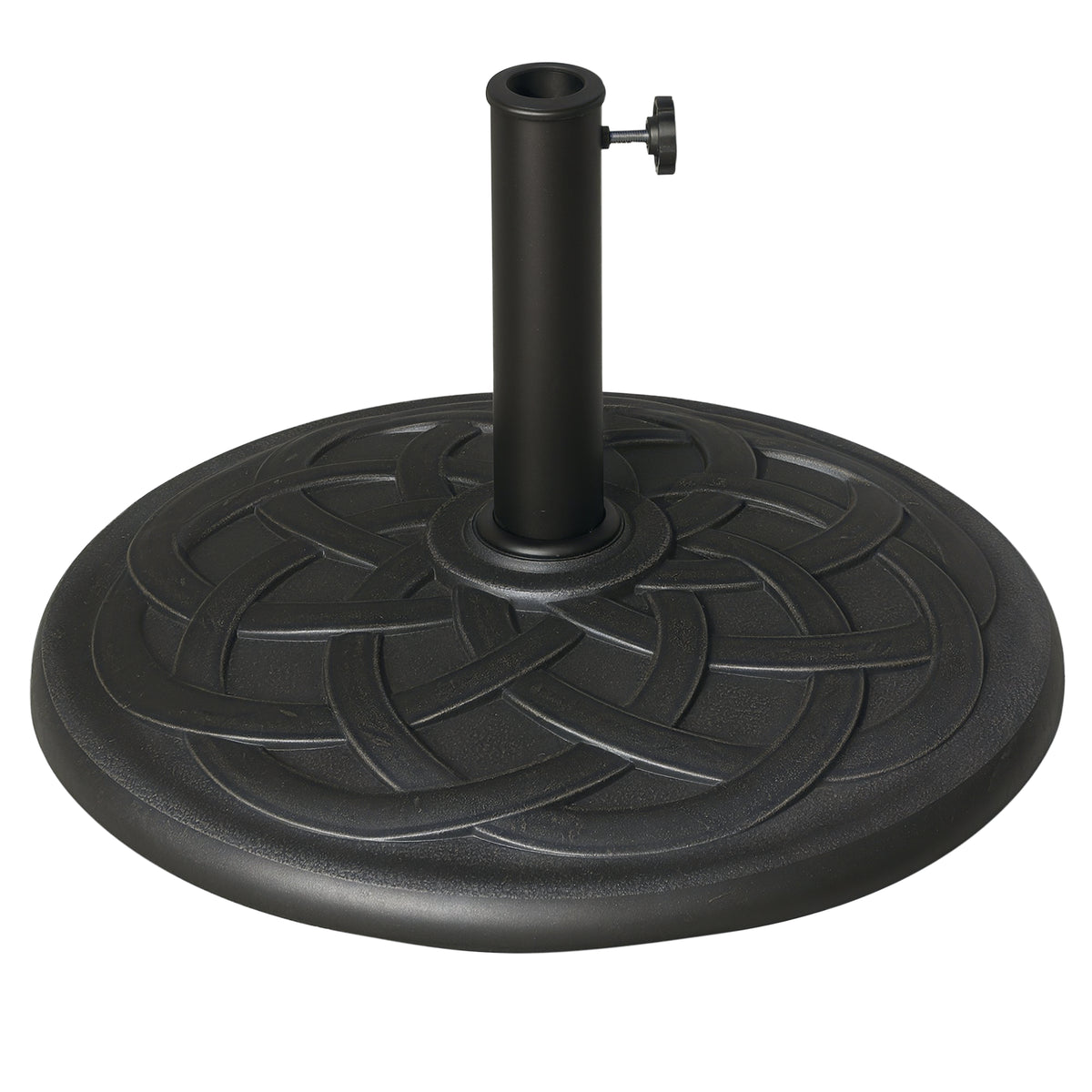 Base para Chapéu de Sol Suporte para Chapéu de Sol de Resina para Jardim terraço Exterior Ø57x35cm Preto e Bronze — foto 1