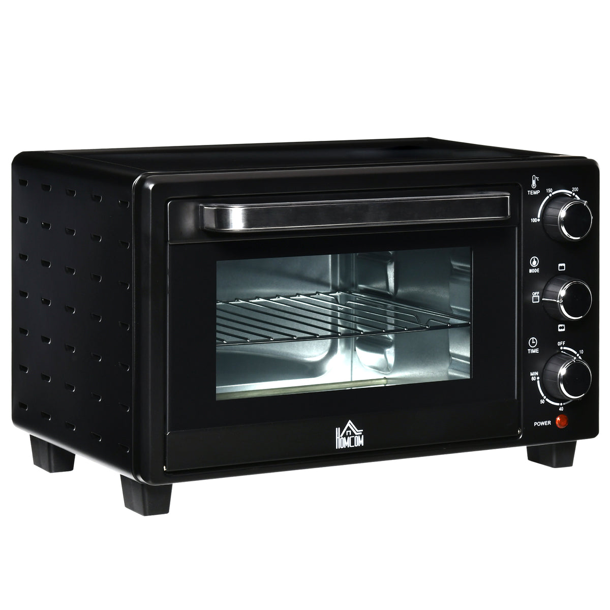 Mini Forno Elétrico 21L 1400W Forno Elétrico de Mesa com Temporizador até 60min e Temperatura Ajustável até 230℃ 46x38,5x29 cm Preto — foto 1