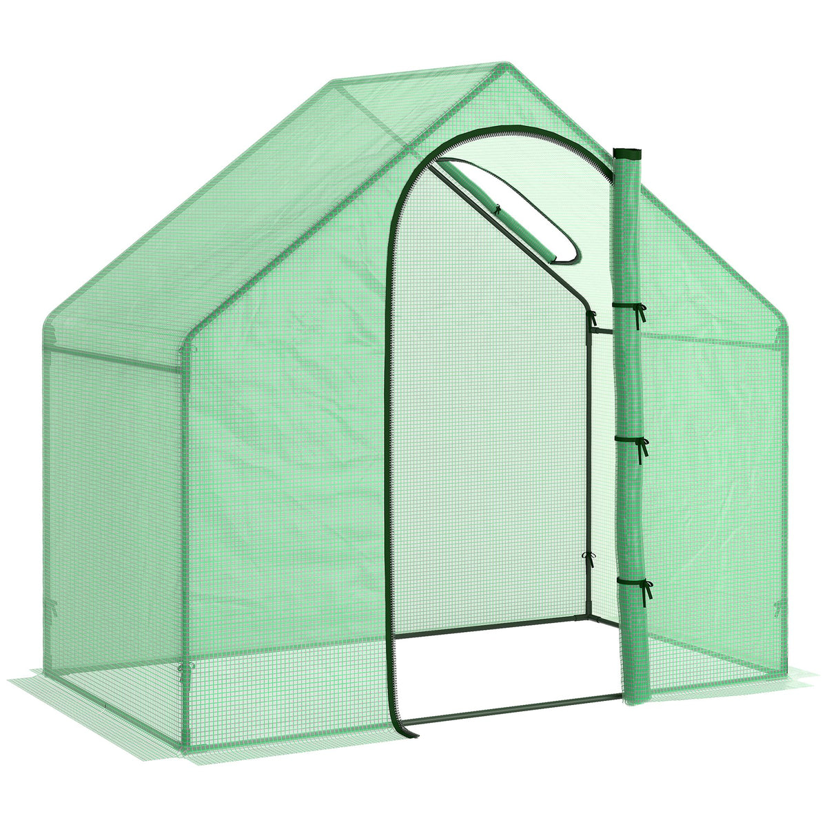 Estufa Transparente de Jardim 180x100x168 cm Estufa de Jardim com Porta Enrolável e Estrutura de Aço Verde — foto 1