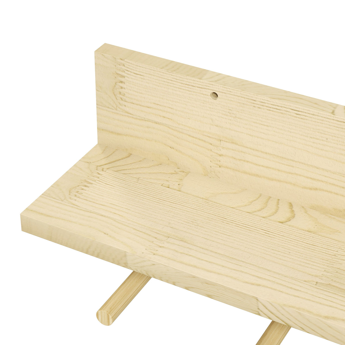 Móvel Cabide de Entrada com 7 Ganchos Prateleira de Armazenamento para Chaves Roupas Bolsas para Entrada Corredor Quarto 80x12x20 cm Natural — foto 8