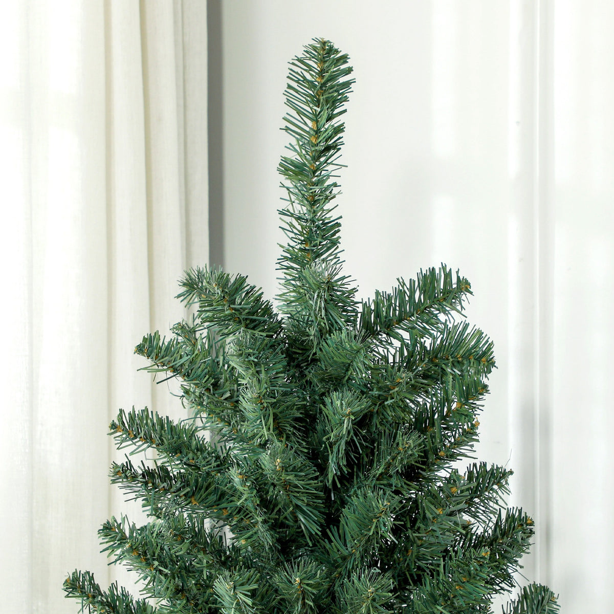 Árvore de Natal 180 cm Árvore de Natal Artificial com 760 Ramos de Arame de Memória e Base Recolhível Árvore de Natal para Sala Verde — foto 8