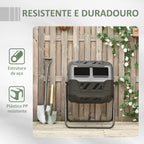 Compostor de Tambor Giratório com Capacidade 160L de Dupla Câmera e Ventilação Estrutura de Aço para Resíduos Orgânicos de Jardim 71x64x92cm Preto e Verde — foto 7