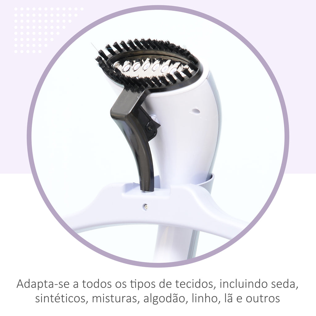 Ferro de Engomar a Vapor com Depósito de 1,8L e Temperatura Ajustável em 11 Níveis Ferro de Engomar a Vapor Vertical 21,5x30x150 cm Branco e Roxo — foto 7
