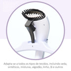 Ferro de Engomar a Vapor com Depósito de 1,8L e Temperatura Ajustável em 11 Níveis Ferro de Engomar a Vapor Vertical 21,5x30x150 cm Branco e Roxo — foto 7
