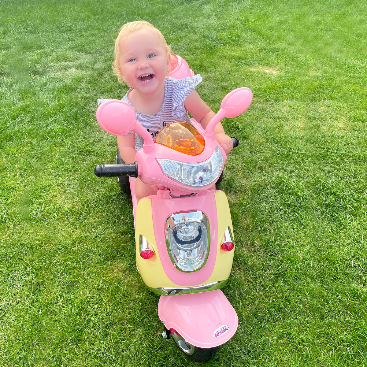 ® Carro de triciclo Moto elétrica infantil com Bateria para crianças com mais de 3 anos 108x51x75cm Rosa — foto 2