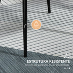 Conjunto de 2 Cadeiras de Sala de Jantar Estofadas em Linho Cadeiras de Cozinha com Encosto Apoio para os Braços e Pés de Metal 59,5x56,5x81 cm Cinza — foto 6