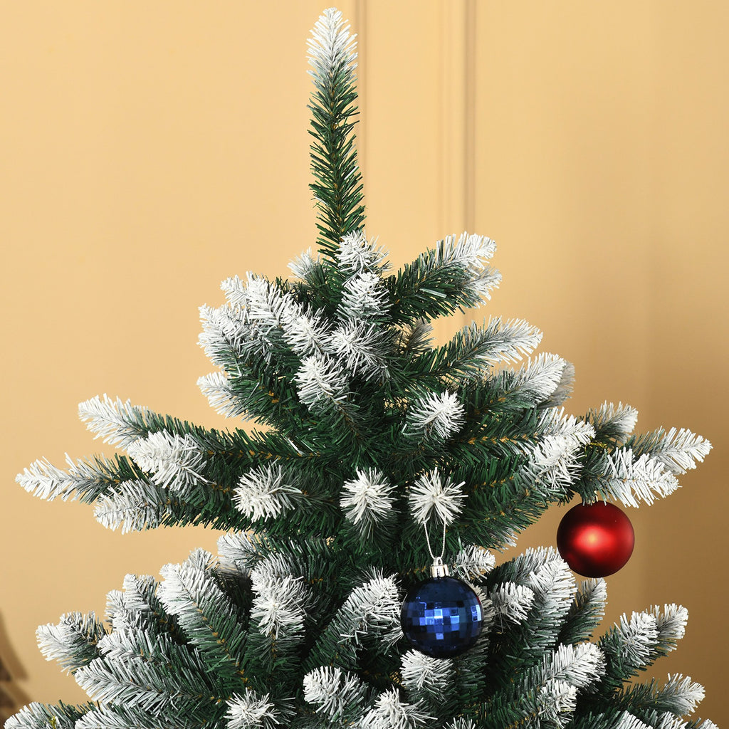 HOMCM Árvore de natal de 210 cm 2012ramos com Suporte Metálico Árvore de Natal de ponta branca artificial Realista para interiores Verde — foto 9