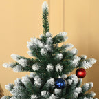 HOMCM Árvore de natal de 210 cm 2012ramos com Suporte Metálico Árvore de Natal de ponta branca artificial Realista para interiores Verde — foto 9