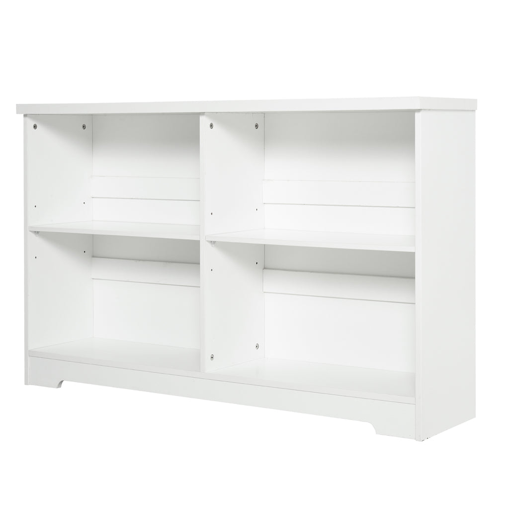 Estante de madeira de4 compartimentos com prateleiras ajustáveis ​​para arquivos 118,2x29,5x76,5 cm — foto 1