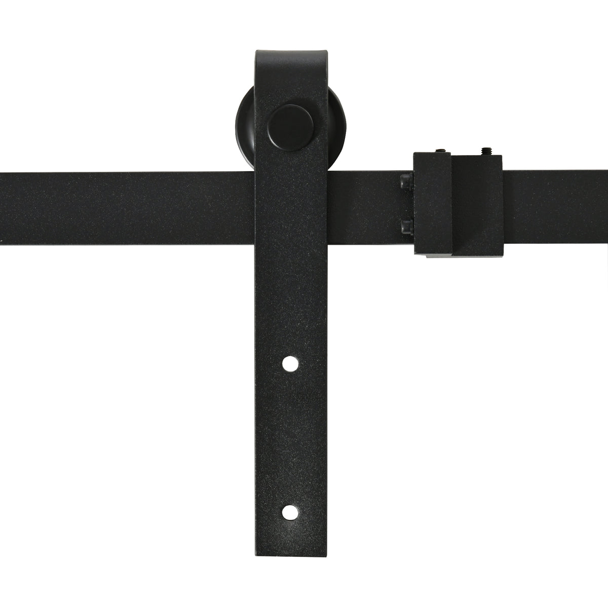 Ferragens para Porta Corredeira 200cm Kit de Acessórios para Porta Corredeira de Madeira com 2 Trilhos de Aço Carga Máxima 20 kg Preto — foto 6