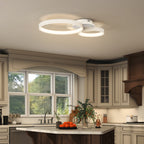 Candeeiro de Teto LED 40W Candeeiro Moderno com Iluminação LED 3000K/4000K/6500K para Quarto Sala Cozinha Sala de Jantar 59x38x7,4 cm Branco — foto 7