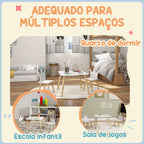 Mesa e Cadeiras Infantis de 3 Peças Mesa Infantil com 2 Cadeiras com Encosto em Forma de Coroa para Crianças de 3-6 Anos para Sala de Jogos Dormitório Escola Infantil Branco — foto 6