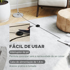 Candeeiro de Pé Moderno 155 cm Candeeiro de Pé para Sala com Ecrã em Forma de Taça Refletora de Luz Interruptor de Pé Suporte E27 sem Lâmpada para Quarto Escritório Sala de Estar Ø35x155 cm Prata — foto 6